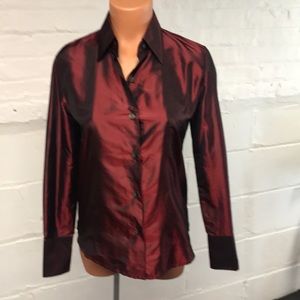 Ellen Tracy Claret silk blouse